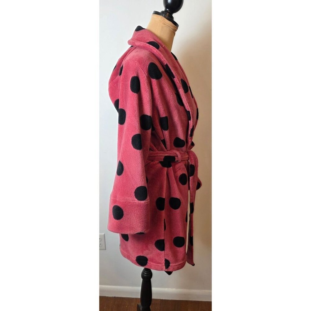 Victoria's Secret PINK Polka Dot Plush Robe size XS - Picture 3 of 6